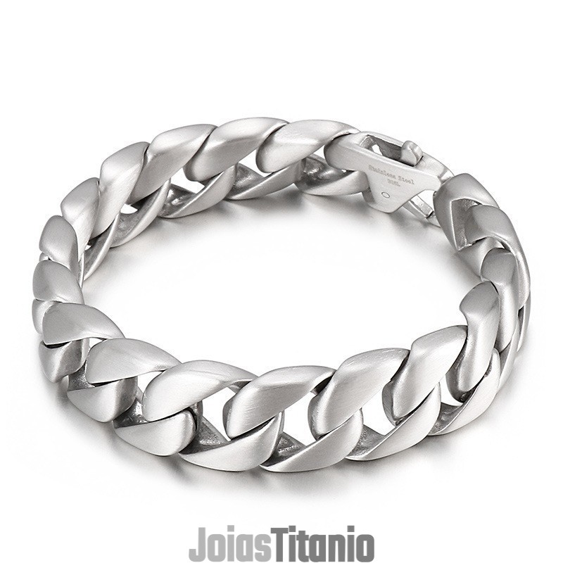 Pulseira Masculina Titanium Preta Corrente Masculina Pulseira Masculina Titanium Preta Corrente Masculina
