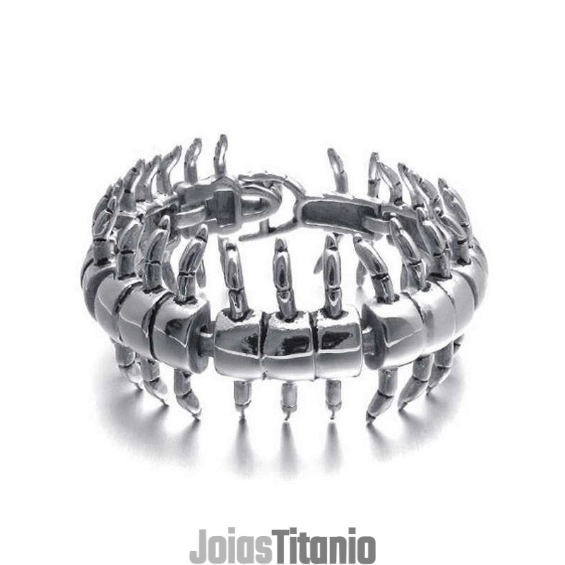 Pulseira Masculina Titanium Zoo Centipede Bracelet Pulseira Masculina Titanium Zoo Centipede Bracelet