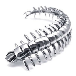 Pulseira Masculina Titanium Zoo Centipede Bracelet