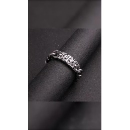 Pulseira De Titânio Com Padrão De Cruz E Joias Retrô Da Moda