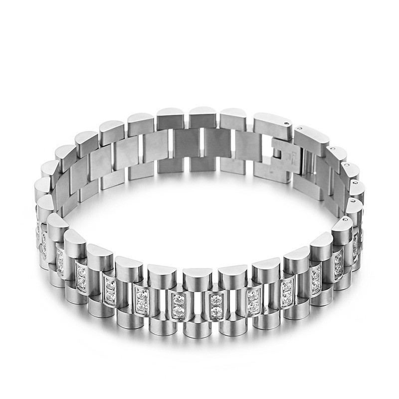 Pulseira Masculina Com Conjunto De Diamantes E Pulseira De Lazer Pulseira Masculina Com Conjunto De Diamantes E Pulseira De Lazer