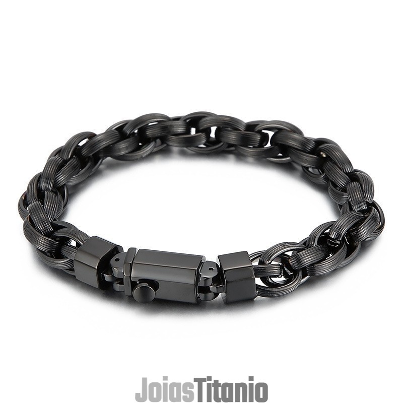Pulseira O Com Botão De Pressão E Revestimento A Vácuo Da Moda Masculina Pulseira O Com Botão De Pressão E Revestimento A Vácuo Da Moda Masculina