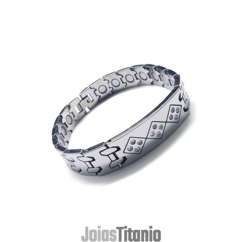 Pulseira Masculina De Carboneto De Tungstênio Com 12 Mm De Largura E Diamantes