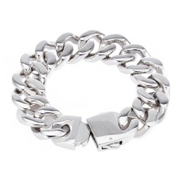 Pulseira Masculina De Titânio Polida