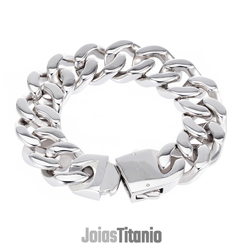 Pulseira Masculina De Titânio Polida Pulseira Masculina De Titânio Polida