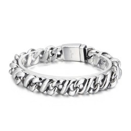 Pulseira De Titânio Polida E Chique Da Moda Para Homens