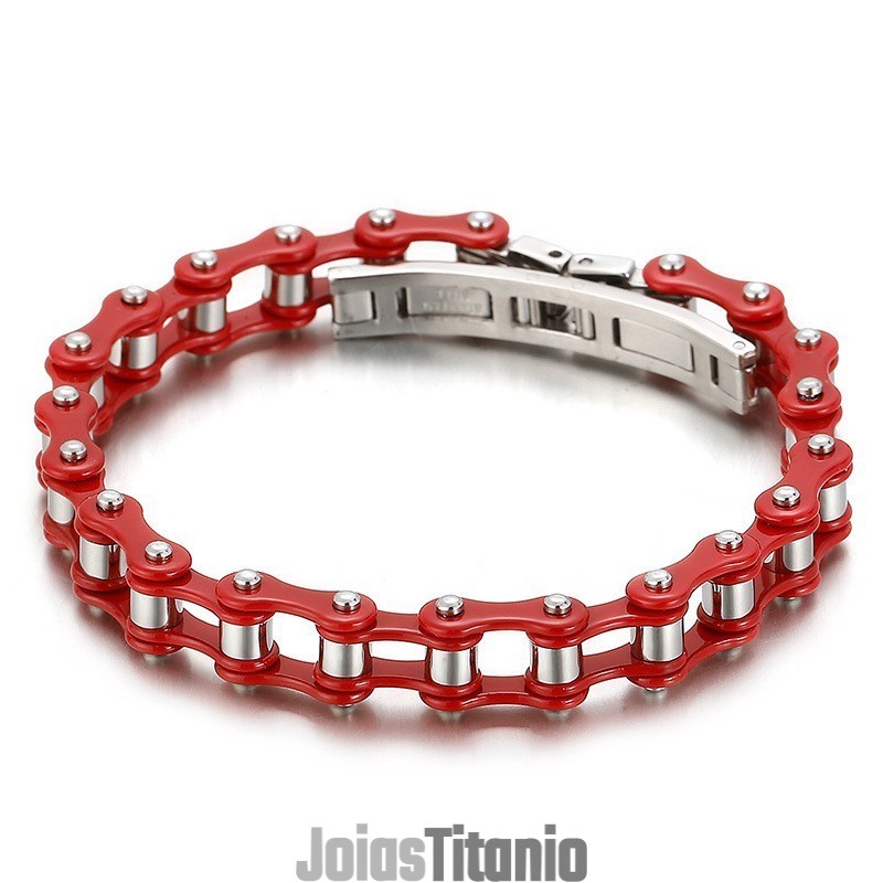 Pulseira De Titânio Para Ciclismo Masculina, Multicolorida E Estilosa Pulseira De Titânio Para Ciclismo Masculina, Multicolorida E Estilosa