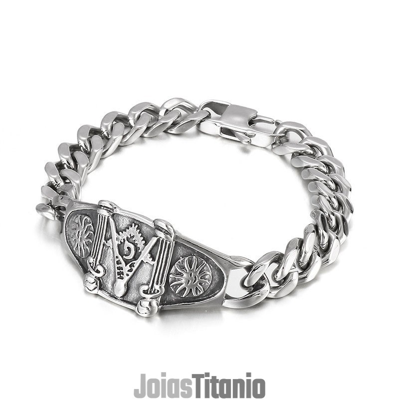 Pulseira De Titânio Masculina Da Moda