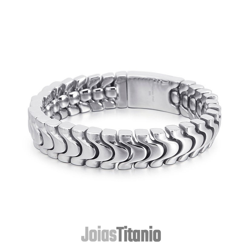 Pulseira De Titânio Masculina Keel