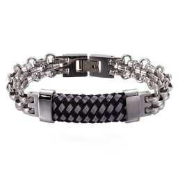 Pulseira Curva Masculina De Titânio Vintage Popular