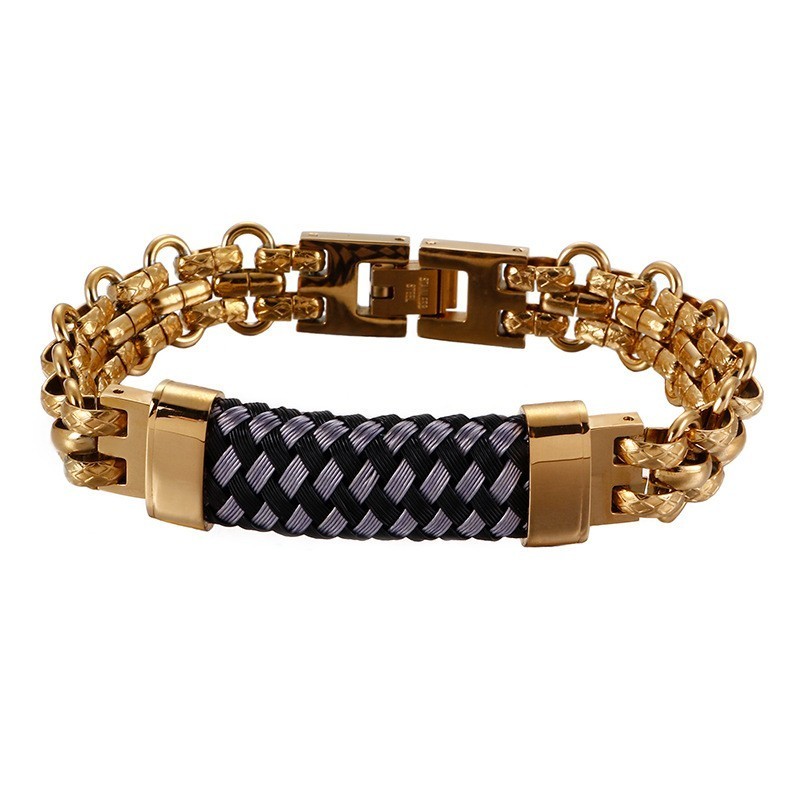 Pulseiras Masculinas Populares De Titânio Vintage, Pulseira Curvada