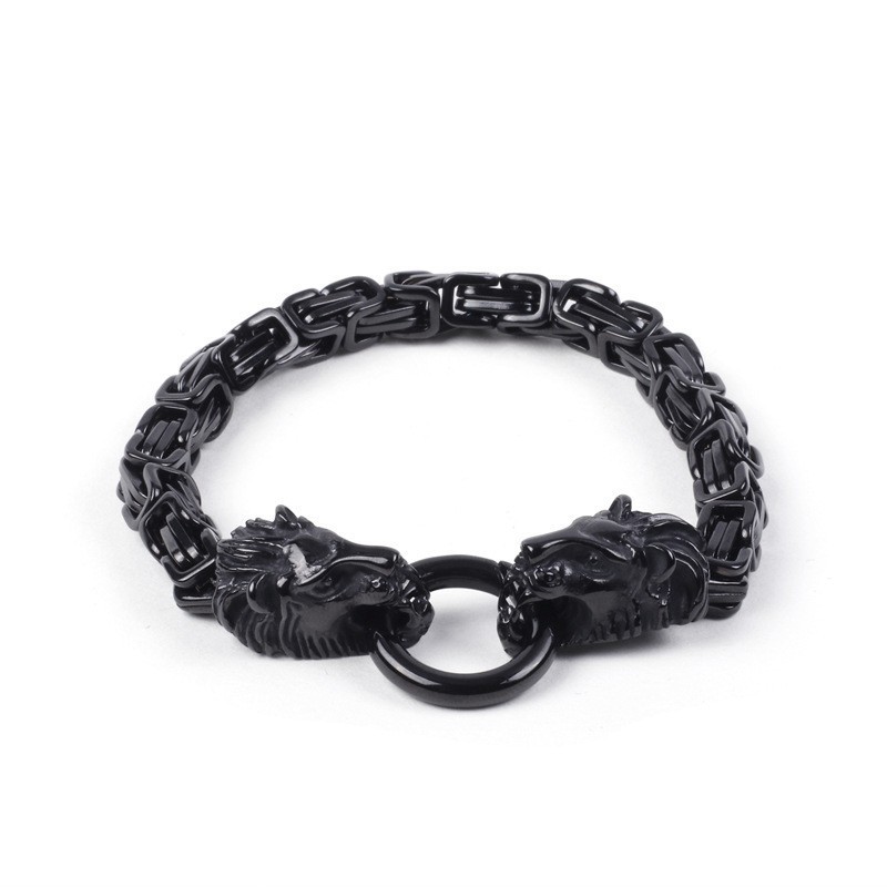 Pulseira Masculina Cross Border Com Corrente De Leão Pequeno