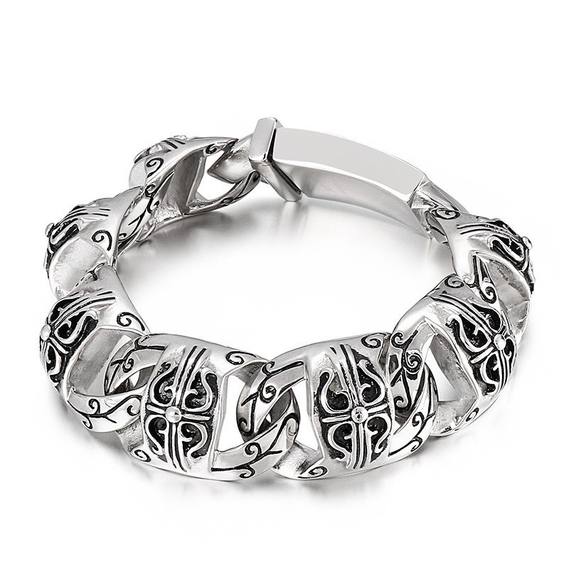 Pulseira De Titânio Masculina Cool Skull