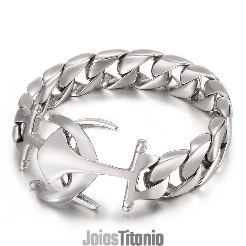 Pulseira Masculina Titanium Chic Wind Boat Anchor