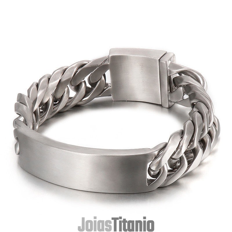Pulseira Masculina De Titânio Estilo Rock Gótico Chique Com Rosto De Areia Curvado Pulseira Masculina De Titânio Estilo Rock Gótico Chique Com Rosto De Areia Curvado