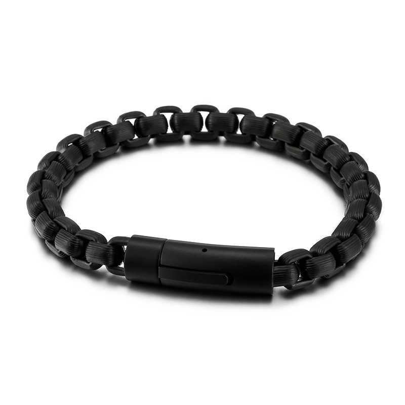 Nova Moda Estilo Retrô Biker Masculino Pulseira De Titânio Corrente Biker Pulseira De Corrente