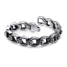 Pulseiras Chic Wind Skull Tide Men Titanium Bracelets