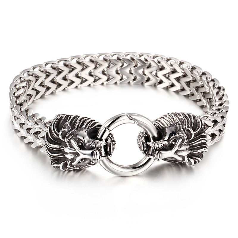 Pulseira De Cabeça De Leão Para Homens Pulseiras Legais