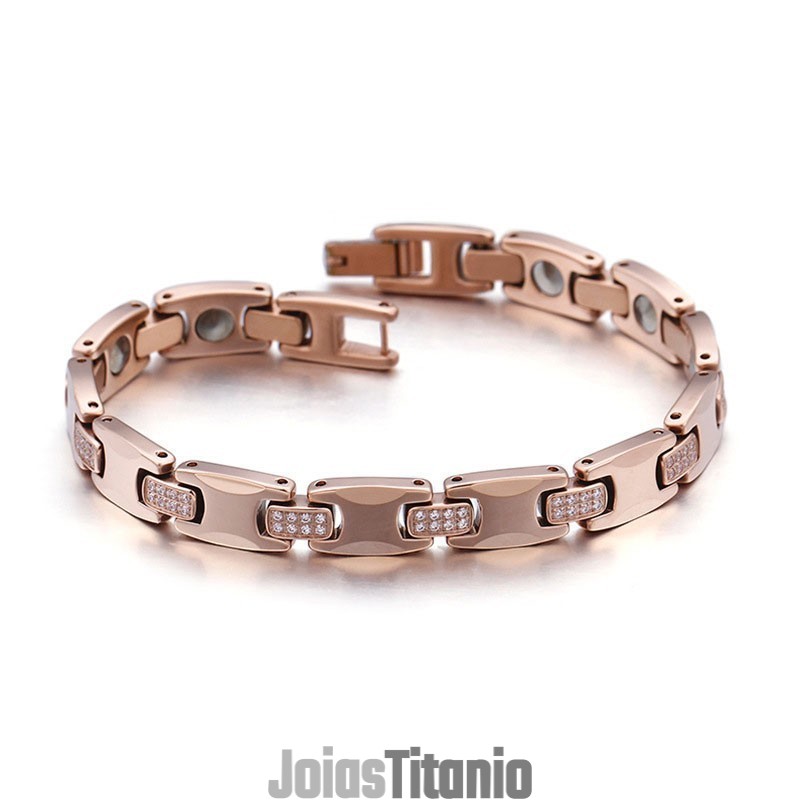 Pulseira De Aço De Tungstênio E Germânio Com Diamantes Da Moda Para Homens E Mulheres