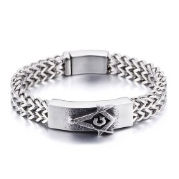 Pulseira Maçônica Masculina Da Moda
