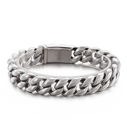 Pulseira Masculina De Titânio 18K Com Revestimento A Vácuo