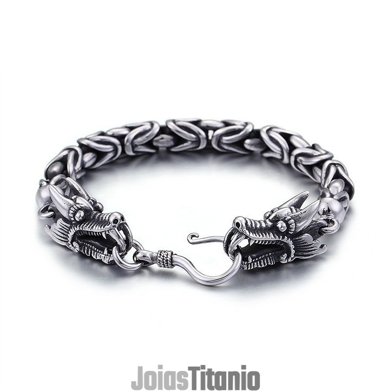 Pulseira De Titânio Cool Chic Tap Hook Para Homens