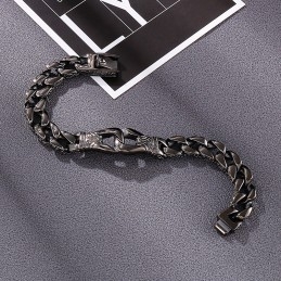 Pulseira De Pressão Masculina De Titânio Com Puxador De Mão Cool Street Chic