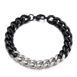 Pulseira Masculina De Titânio Colorida Com Estampa De Tiro De Rua