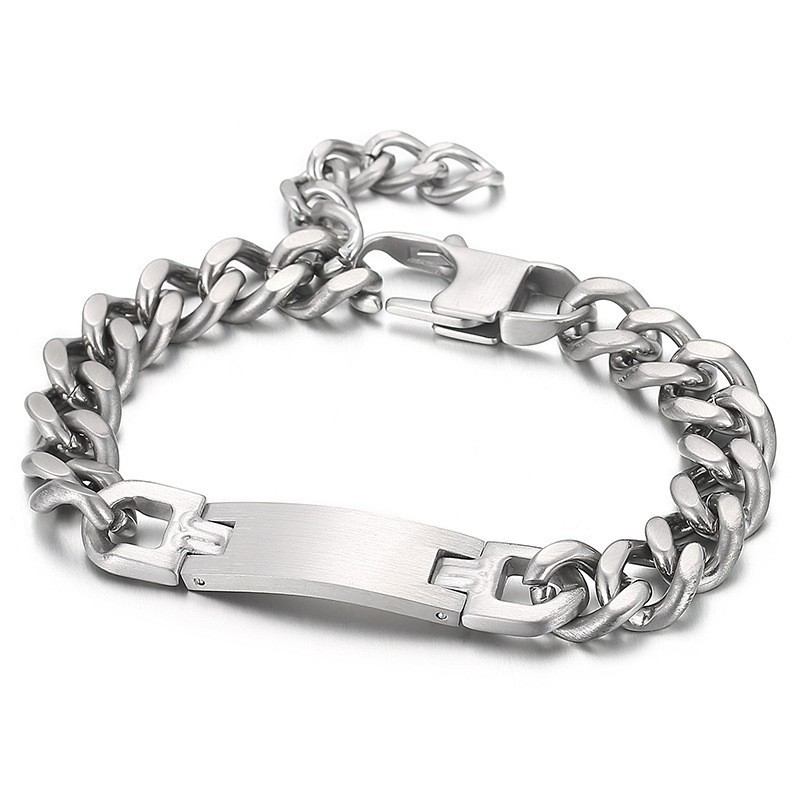 Pulseira De Titânio Com Corrente De Cauda Curva Da Marca Da Moda Para Homens Pulseira De Titânio Com Corrente De Cauda Curva Da Marca Da Moda Para Homens