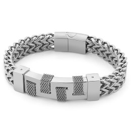 Pulseira Masculina De Titânio Com Estampa De Moda De Rua E Fotografia Curvada