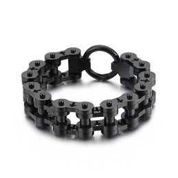 Pulseira De Bicicleta Masculina De Titânio Com Cruz Oca Rock Hip Hop