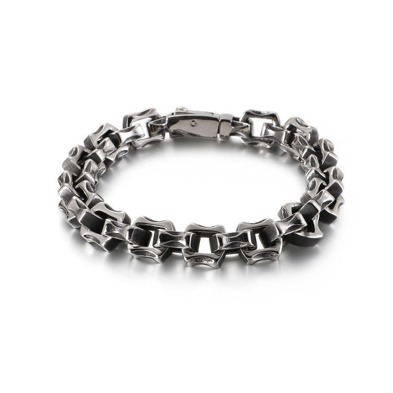 Pulseira Quadrada Irregular De Titânio Para Homens
