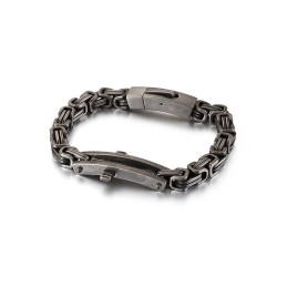 Pulseira De Titânio Com Cruz Curva Tipo Costas Para Homens