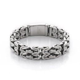 Pulseira Masculina De Titânio Vazada Em Formato De V
