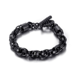 Pulseira Masculina De Titânio Com Fivela De Caveira Da Moda