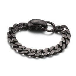 Pulseira Chique De Titânio Cubano Para Homens