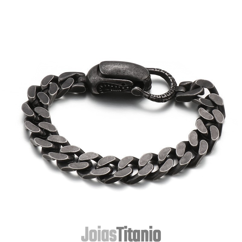 Pulseira Chique De Titânio Cubano Para Homens