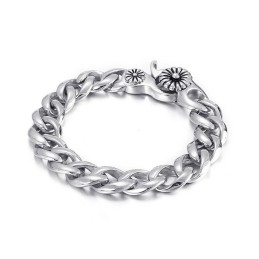 Pulseira De Titânio Com Fivela De Caracol Estilo Chique Popular Para Homens