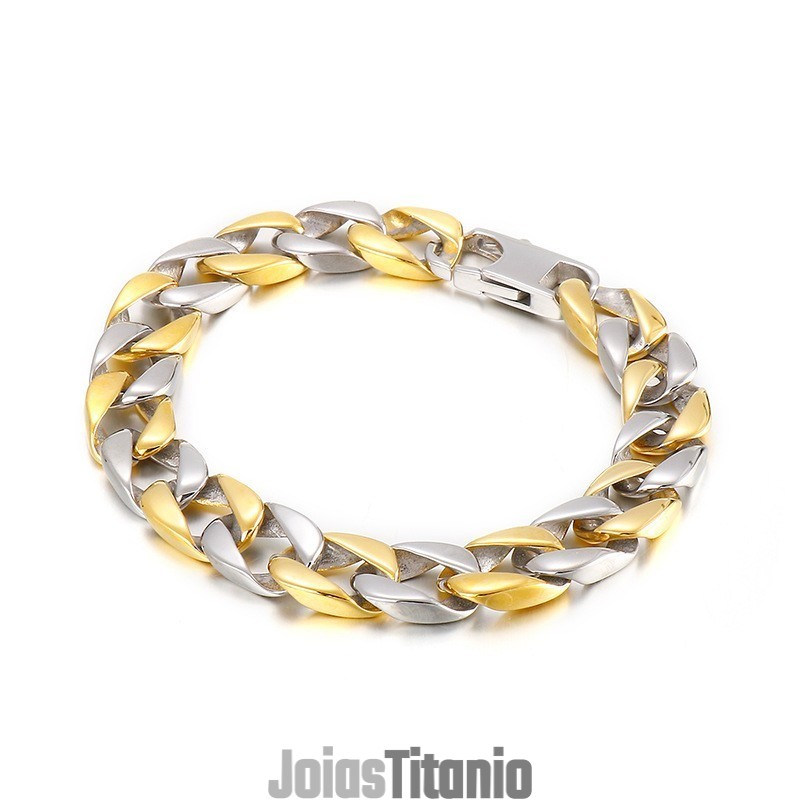Pulseira De Titânio Masculina Da Moda Hip Hop Rock Pulseira De Titânio Masculina Da Moda Hip Hop Rock