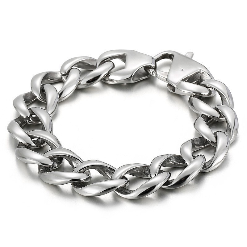 Pulseira De Titânio Estilo Hip Hop Chique Masculina Pulseira De Titânio Estilo Hip Hop Chique Masculina