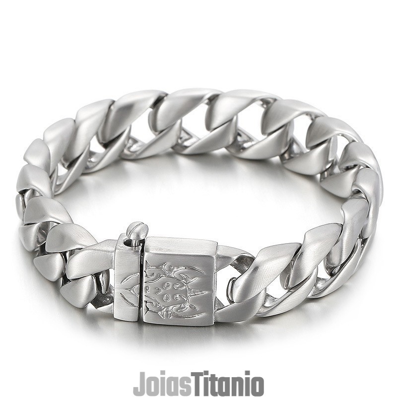 Pulseira De Titânio Masculina De Aço Da Fashion Highlights Hip-Hop