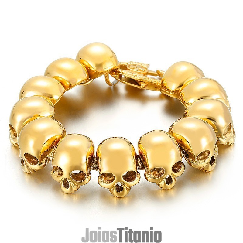 Pulseiras De Titânio Da Moda Masculina Tide Para Homens Pulseiras De Caveira Pulseiras De Titânio Da Moda Masculina Tide Para Homens Pulseiras De Caveira