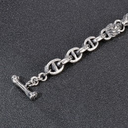 Corrente De Palavra De Titânio Da Moda Com Cabeça De Leão, Pulseira Masculina, Acessórios De Palco