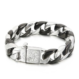 Pulseira De Titânio Preta Para Homens