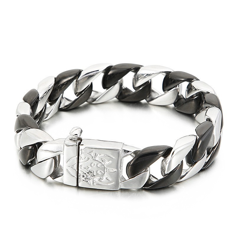 Pulseira De Titânio Preta Para Homens