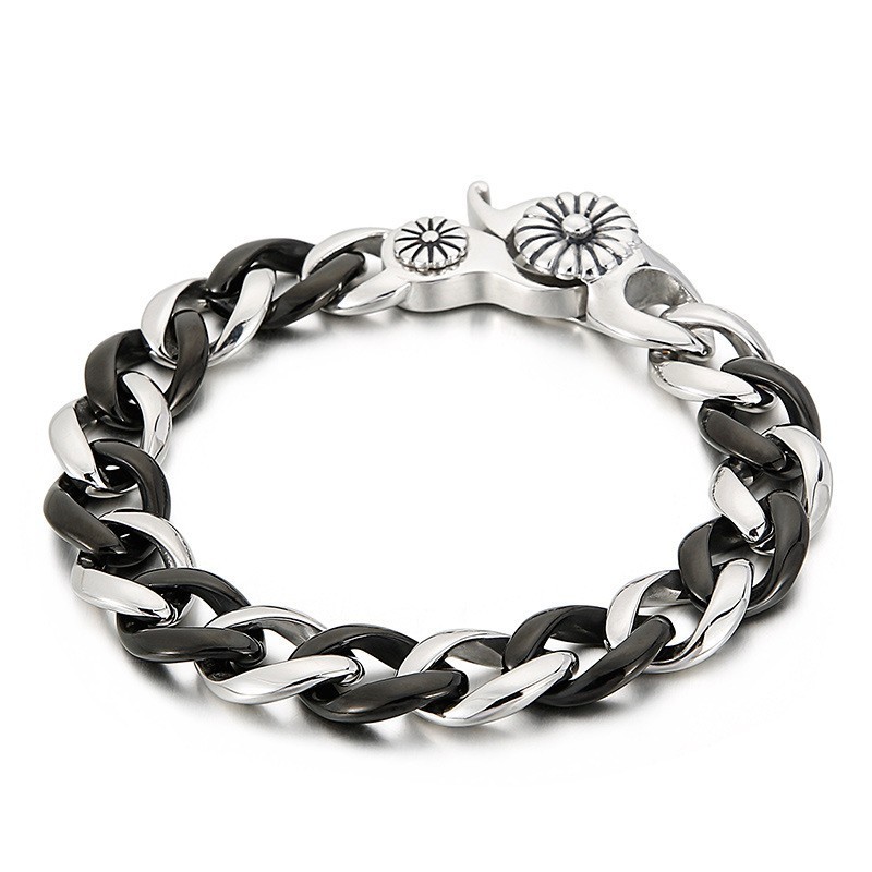 Pulseira De Titânio Preta Para Homens
