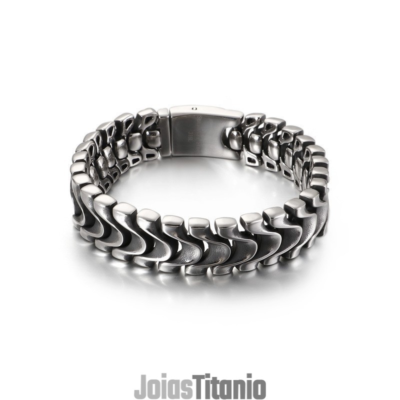Pulseira De Titânio Chique E Exagerada Para Homens