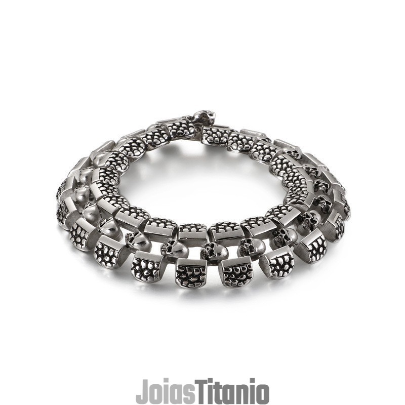 Pulseira De Titânio Chique E Exagerada Para Homens Pulseira De Titânio Chique E Exagerada Para Homens