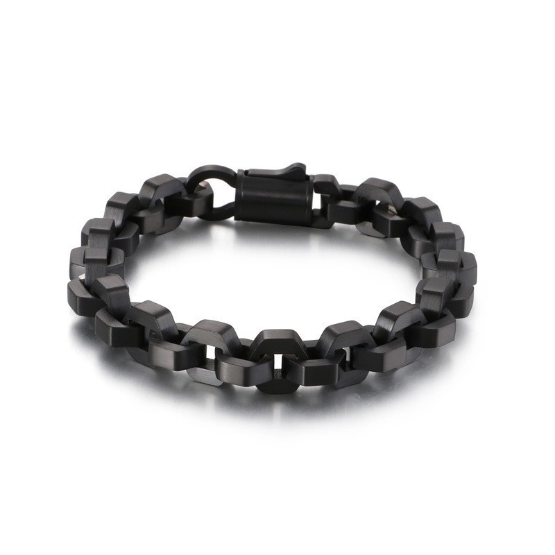 Pulseira Masculina Elegante De Titânio Geométrica Pulseira Masculina Elegante De Titânio Geométrica