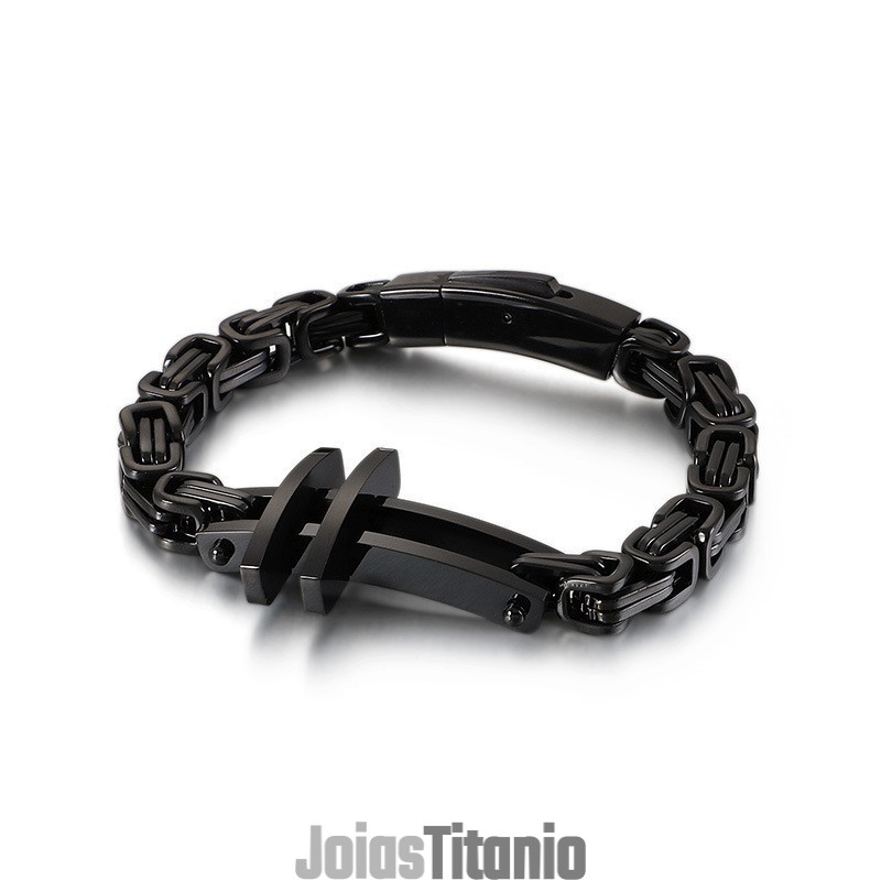 Novas Pulseiras Masculinas De Titânio Pulseiras Clássicas Cruzadas